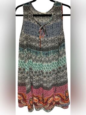 Mystree Boho Sleeveless Tunic Tank – Size M